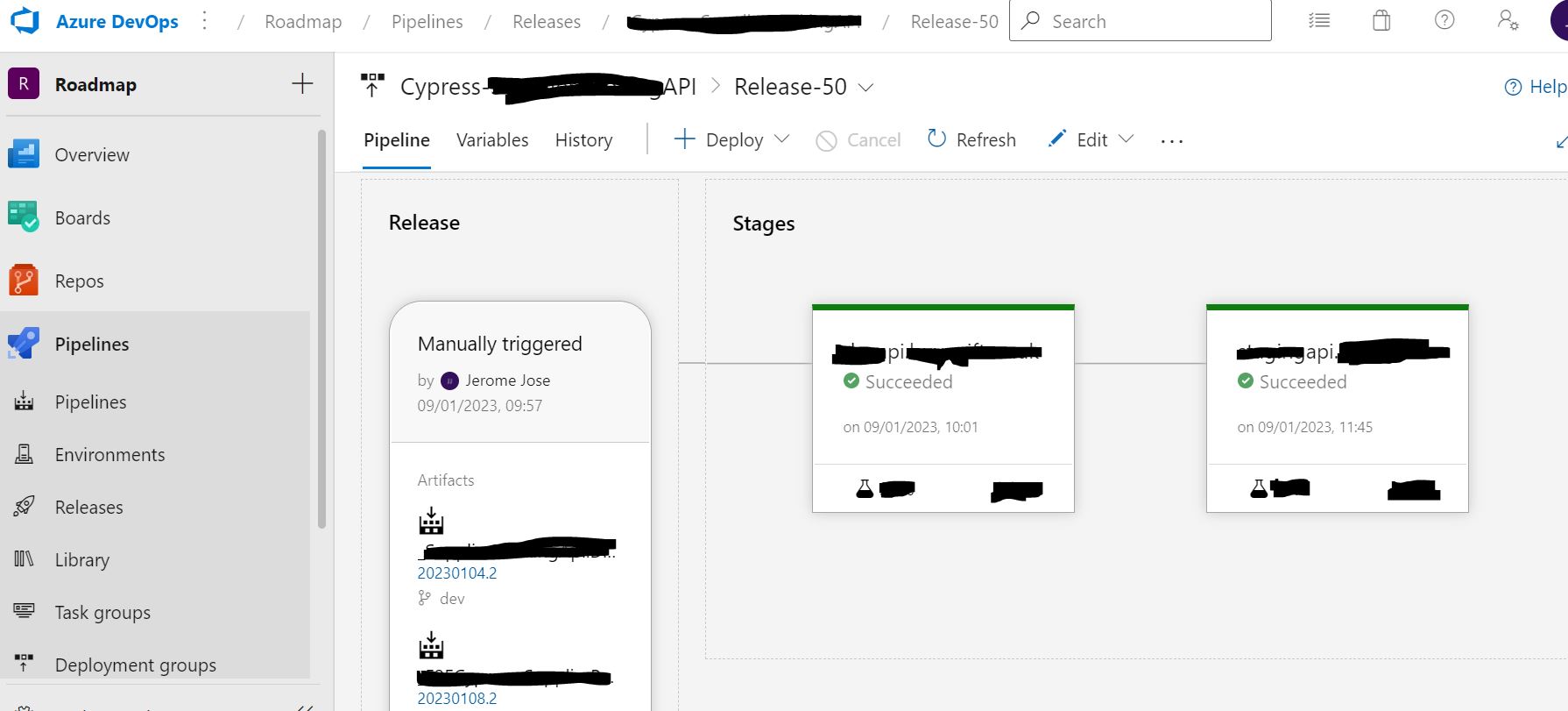 Azure DevOps release pipeline